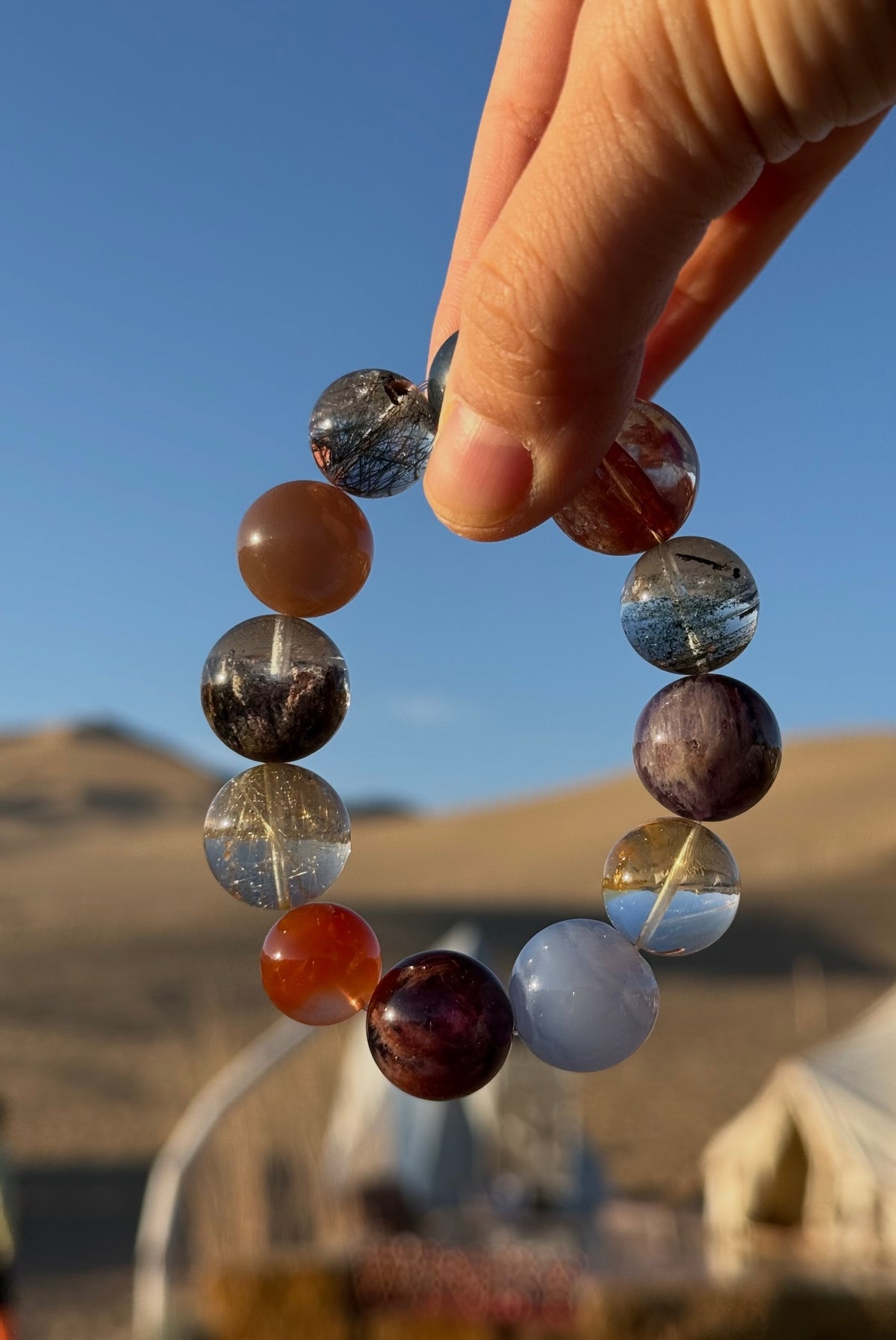 LuckyWE customer wearing crystal jewelry