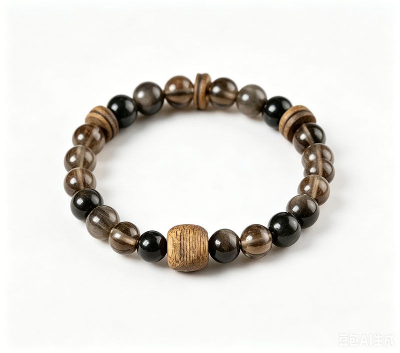 Natural Sandalwood Bead Bracelet