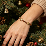 Christmas Lucky Star bracelet detail with beaded charm - LuckyWE