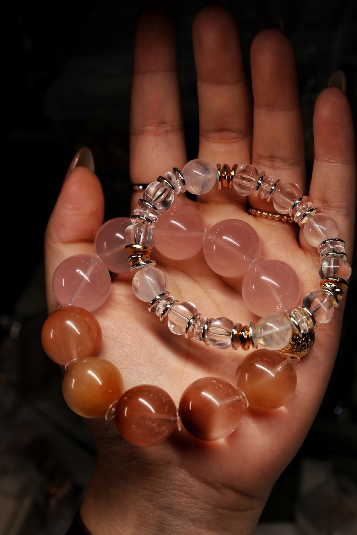 LuckyWE customer wearing crystal jewelry
