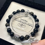 Gothic Obsidian Accent Bracelet