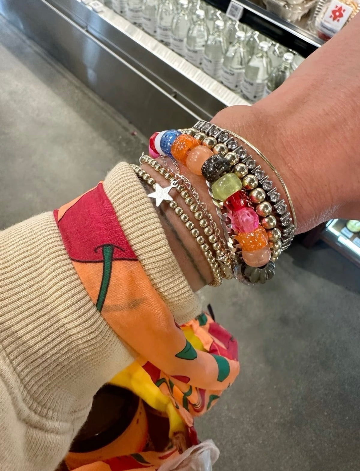 LuckyWE customer wearing crystal jewelry