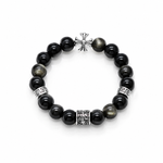 Gothic Obsidian Accent Bracelet