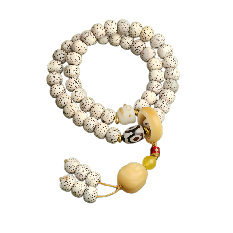 Lucky Cat bodhi seed pendant necklace by LuckyWE product detail